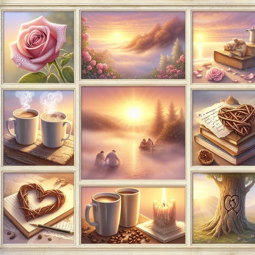 Good morning image showcasing a serene landscape with significant elements that evoke feelings of love and nostalgia.